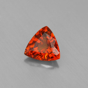 Grenat spessartite orange naturelle trillion, 0,90 ct, VVS-VS