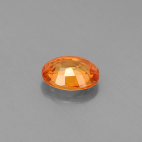 Grenat spessartite orange naturelle coupe ovale, 0,91 ct, VVS-VS