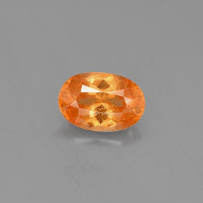 Grenat spessartite orange naturelle coupe ovale, 0,81 ct, VS-SI