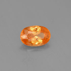 Grenat spessartite orange naturelle coupe ovale, 0,81 ct, VS-SI