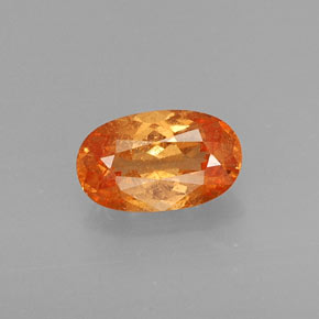 Grenat spessartite orange naturelle coupe ovale, 1,09 ct, VS-SI