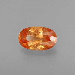Grenat spessartite orange naturelle coupe ovale, 1,09 ct, VS-SI