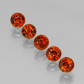 Achetez naturel ct orange grenat spessartite gems, coupe roude, en provenance mozambique chez gemselect. en stock, livraison internationale!