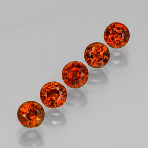 Achetez naturel ct orange grenat spessartite gems, coupe roude, en provenance mozambique chez gemselect. en stock, livraison internationale!