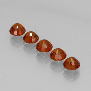 Achetez naturel ct orange grenat spessartite gems, coupe roude, en provenance mozambique chez gemselect. en stock, livraison internationale!