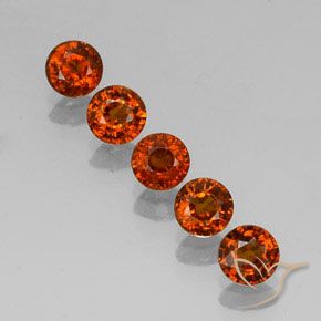 Achetez naturel 2.41ct Orange rougeâtre Grenat Spessartite gems, Coupe roude, En provenance Mozambique chez GemSelect. En stock, livraison internationale!