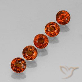Achetez naturel 2.41ct Orange rougeâtre Grenat Spessartite gems, Coupe roude, En provenance Mozambique chez GemSelect. En stock, livraison internationale!