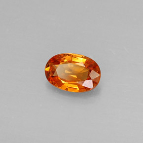 Grenat spessartite orange naturelle coupe ovale, 0,45 ct, VS