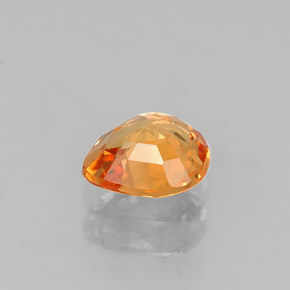 Grenat Spessartite Mandarine Orange naturelle En forme de poire, 0.84 ct, VVS