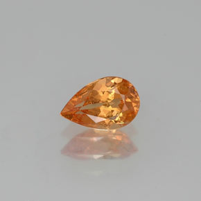 Grenat spessartite orange naturelle en forme de poire, 0,64 ct, SI