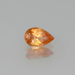 Grenat spessartite orange naturelle en forme de poire, 0,64 ct, SI