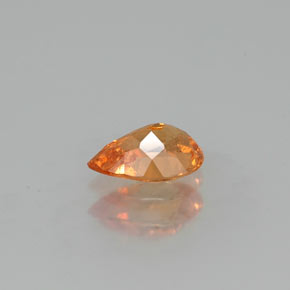 Grenat spessartite orange naturelle en forme de poire, 0,64 ct, SI