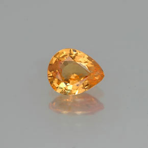 Grenat spessartite orange naturelle en forme de poire, 0,78 ct, VS