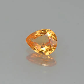Grenat spessartite orange naturelle en forme de poire, 0,78 ct, VS