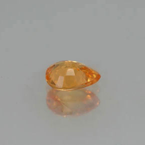 Grenat spessartite orange naturelle en forme de poire, 0,78 ct, VS