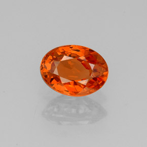 Grenat spessartite orange naturelle coupe ovale, 0,92 ct, VS