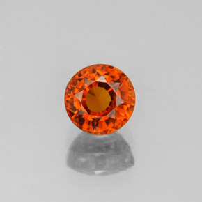Grenat spessartite orange naturelle coupe roude, 0,99 ct, VS-SI