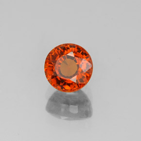Grenat spessartite orange naturelle coupe roude, 0,99 ct, VS-SI