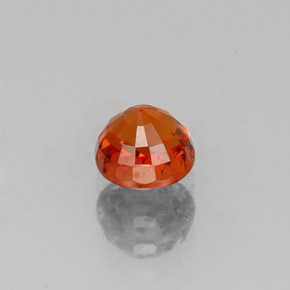 Grenat spessartite orange naturelle coupe roude, 0,99 ct, VS-SI
