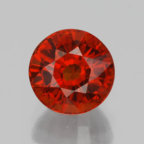 Grenat spessartite orange naturelle coupe roude, 2,33 ct, VS