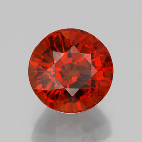 Grenat spessartite orange naturelle coupe roude, 2,33 ct, VS