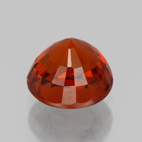 Grenat spessartite orange naturelle coupe roude, 2,33 ct, VS