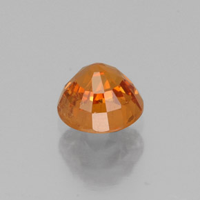 Grenat spessartite orange naturelle coupe roude, 0,83 ct, VS