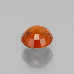 Grenat spessartite orange naturelle coupe roude, 0,76 ct, VVS-VS