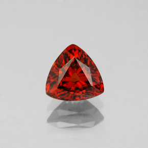 Grenat spessartite rouge naturelle trillion, 1,37 ct, VVS