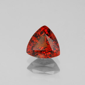 Grenat spessartite rouge naturelle trillion, 1,37 ct, VVS
