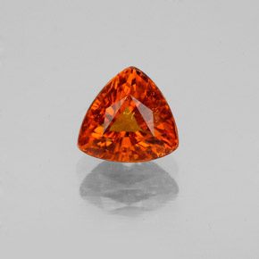 Grenat spessartite orange naturelle trillion, 1,56 ct, SI