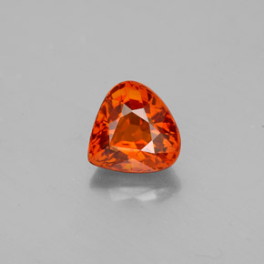 Grenat spessartite orange naturelle en forme de poire, 1,88 ct, VS