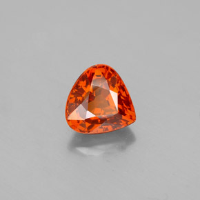 Grenat spessartite orange naturelle en forme de poire, 1,88 ct, VS