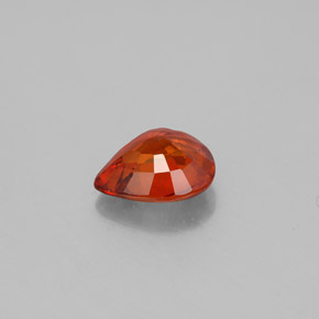 Grenat spessartite orange naturelle en forme de poire, 1,57 ct, VS