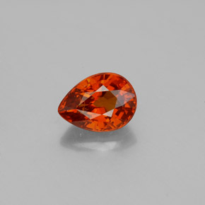 Grenat spessartite orange naturelle en forme de poire, 1,70 ct, VS-SI