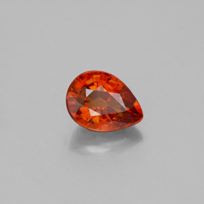 Grenat spessartite orange naturelle en forme de poire, 1,70 ct, VS-SI