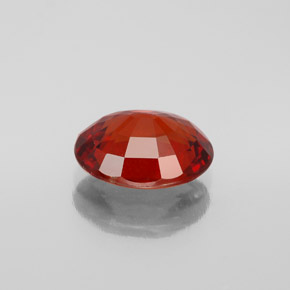 Grenat spessartite rouge naturelle coupe ovale, 3,36 ct, VS-SI