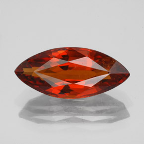 Grenat spessartite rouge naturelle marquise, 4,97 ct, SI
