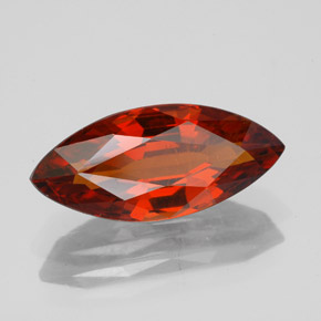 Grenat spessartite rouge naturelle marquise, 4,97 ct, SI