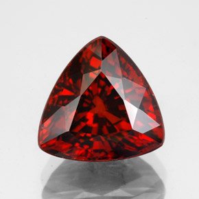 Grenat spessartite rouge naturelle trillion, 5,57 ct, VVS