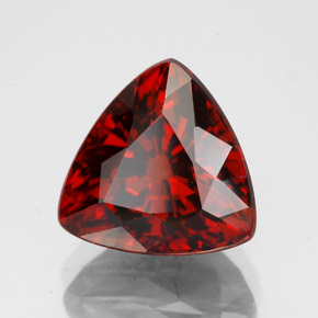 Grenat spessartite rouge naturelle trillion, 5,57 ct, VVS