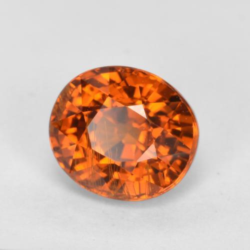 Grenat spessartite orange moyen naturelle coupe ovale, 1,07 ct, VS-SI