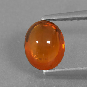 Grenat Spessartite Orange naturelle Coupe ovale, 1.50 ct, Transparent