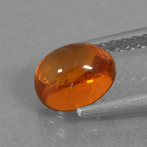 Grenat Spessartite Orange naturelle Coupe ovale, 1.50 ct, Transparent