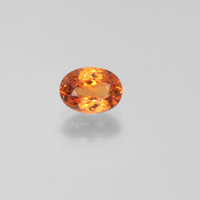 Grenat Spessartite Orange naturelle Coupe ovale, 0.91 ct, VS