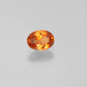 Grenat Spessartite Orange naturelle Coupe ovale, 0.91 ct, VS