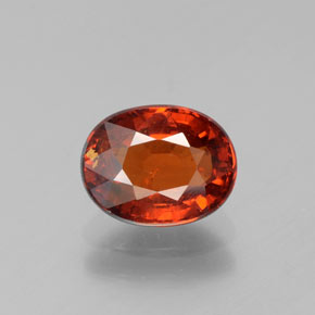 Grenat Spessartite Orange feu naturelle Coupe ovale, 1.81 ct, VS-SI