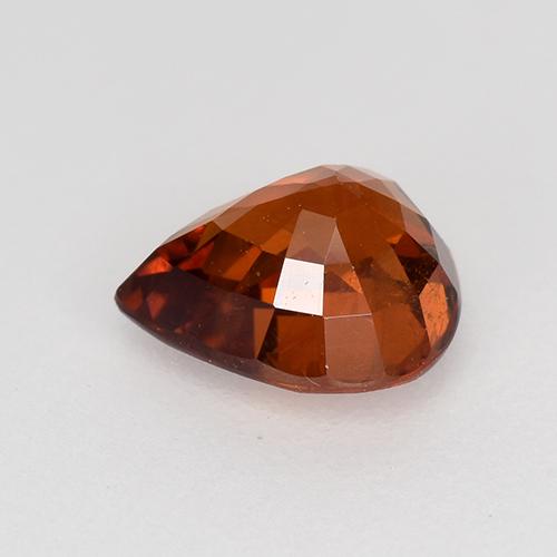 Grenat spessartite rouge naturelle en forme de poire, 1,08 ct, VS
