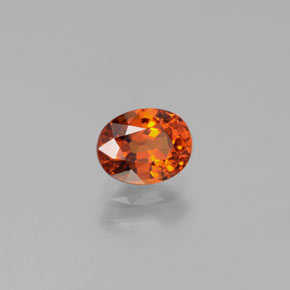 Grenat Spessartite Orange naturelle Coupe ovale, 1.03 ct, VVS-VS