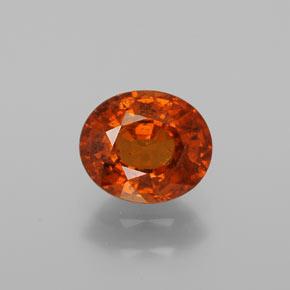 Grenat Spessartite Rouge feu naturelle Coupe ovale, 1.28 ct, SI